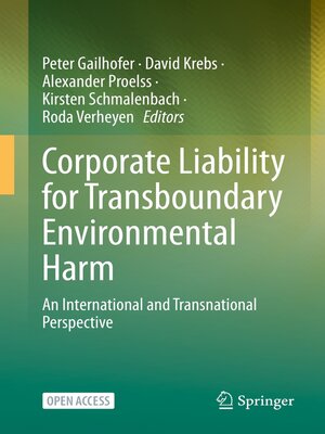 cover image of Corporate Liability for Transboundary Environmental Harm